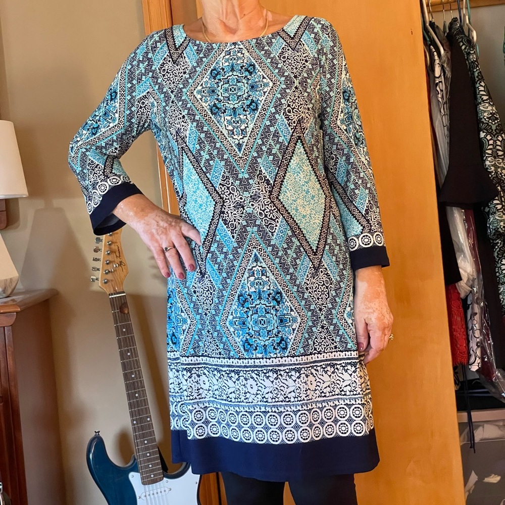Bluesy Work Dress